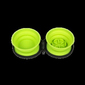 Gamelle Double Voyage Slowfeed Vert