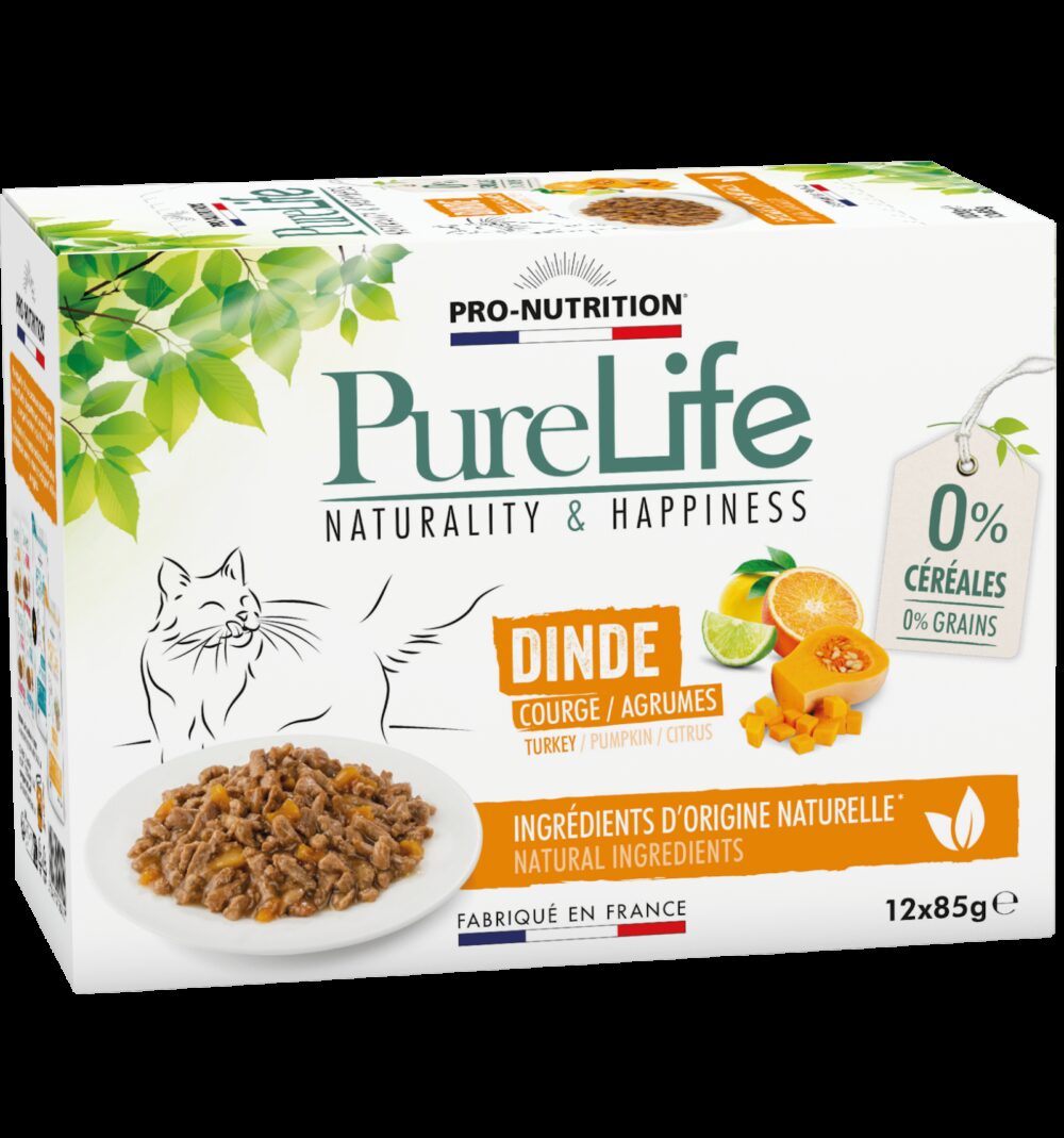 Pure Life Chat Wet Dinde 12 X 85Gr
