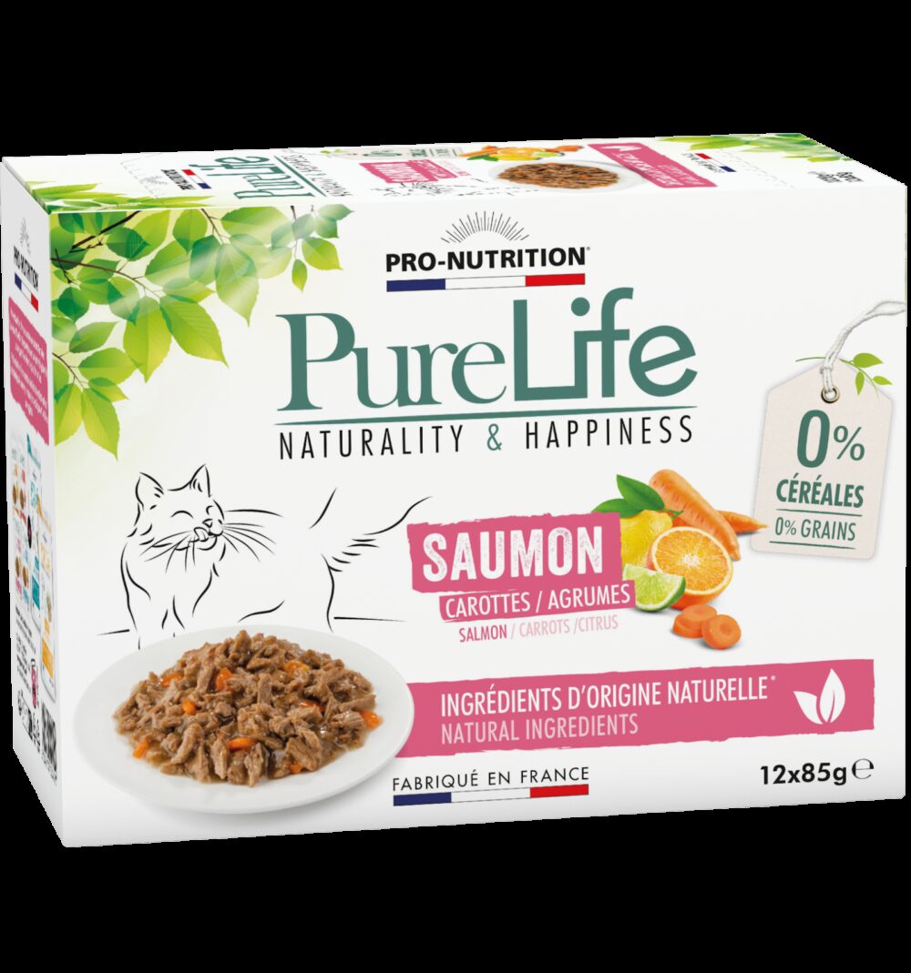 Pure Life Chat Wet Saumon 12 X 85Gr
