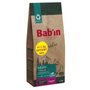 Bab'in Signature Chat Adulte Sterilise Saumon 6 Kg + 1Kg